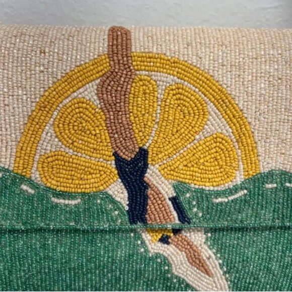 Handcrafted in India Beaded Diver Swim Sun Shoulder Bag NWT Tik Tok Viral - Picture 3 of 6